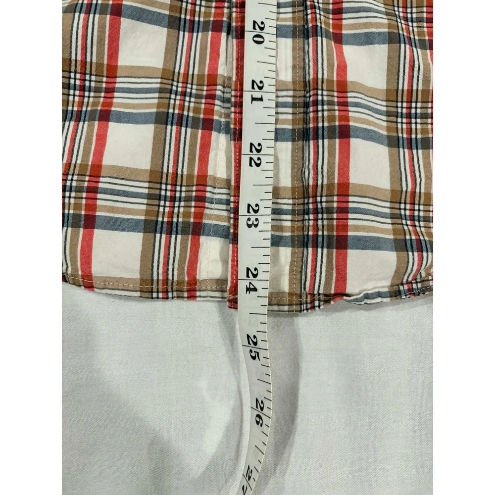 J Crew Classic Plaid Button Down Shirt‎ Stretch Secret Wash Men Size S